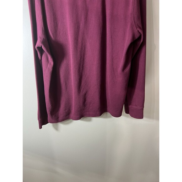 Polo Ralph Lauren Mens 1/4 Zip Estate Rib Pullover Shirt Size Large Maroon - Picture 8 of 11